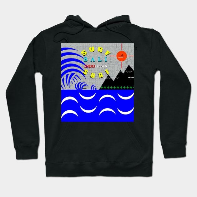 Surf Bali design A Hoodie by dltphoto